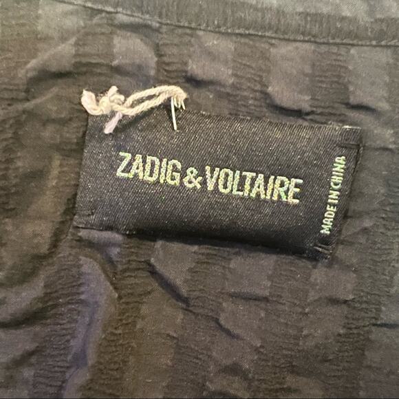 Zadig & Voltaire Rama Raye Silk Button Up Dress size S - Picture 7 of 14